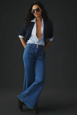 Cheapest π₯ Maeve The Junie High-Rise Flare Pants PISCES WASH β