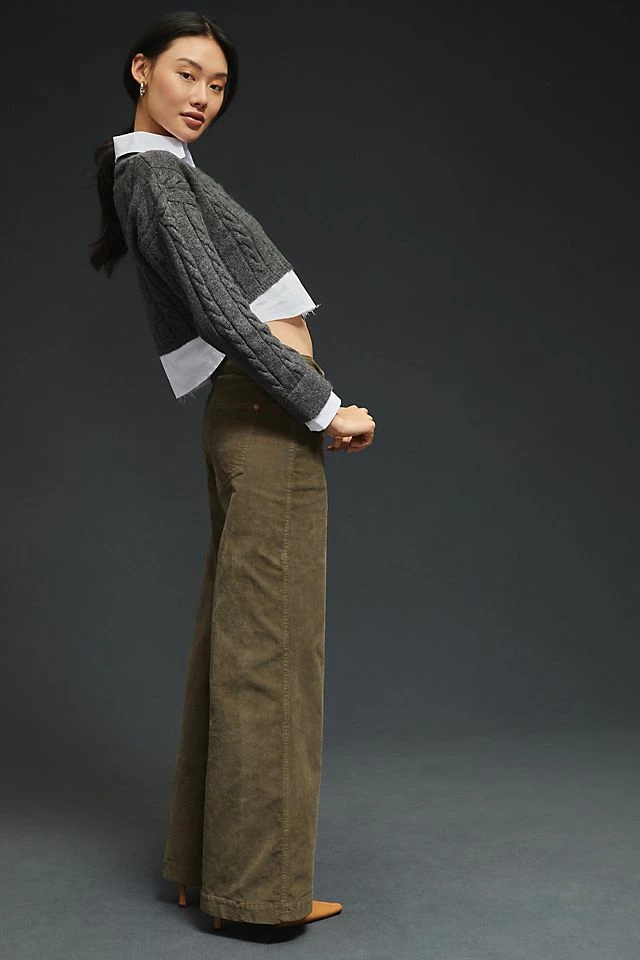 The Gwen Wide-Leg Corduroy Pants Best reviews of ???? Pilcro The Gwen Wide-Leg Corduroy Pants MOSS ✨ -Beach Riot Shop unnamed file 1101