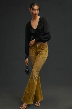 Outlet 𧨠Pilcro The Icon Flare Corduroy π Jeans RED π