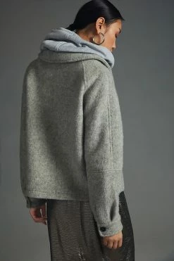 Budget ❤️ By Anthropologie Hooded Shacket GREY ???? -Beach Riot Shop unnamed file 125