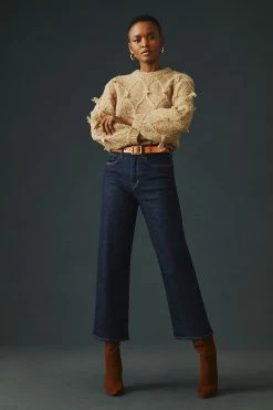 Top 10 ???? Modern American Savannah Crop Wide-Leg ???? Jeans RINSE ????