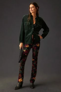 Promo ???? Pilcro Mid-Rise Velvet Skinny ???? Jeans FLORAL ⌛