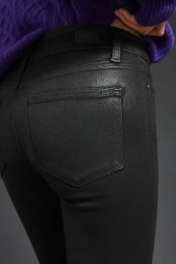 Best Pirce ???? Paige Hoxton High-Rise ???? Coated Skinny ???? Jeans BLACK ✨ -Beach Riot Shop unnamed file 1319