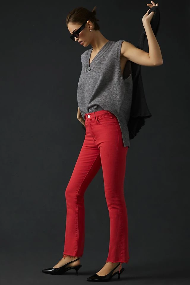 Promo ???? MOTHER The Hustler Ankle Fray ???? Jeans MARS RED ???? 3 Promo ???? MOTHER The Hustler Ankle Fray ???? Jeans MARS RED ????
