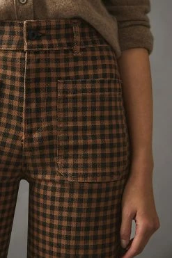 Budget ???? ASKK NY Sailor High-Rise Plaid ???? Jeans CAMEL PLAID ???? -Beach Riot Shop unnamed file 1418
