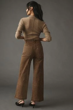 Budget ???? ASKK NY Sailor High-Rise Plaid ???? Jeans CAMEL PLAID ???? -Beach Riot Shop unnamed file 1421