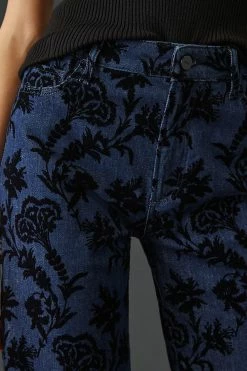 Best deal ???? Paige Leenah High-Rise Ankle ???? Jeans DAMASK FLORAL FLOCKING ???? -Beach Riot Shop unnamed file 1471
