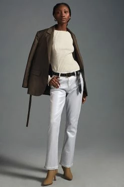 Best deal ???? Frame Le High Straight Chrome ???? Jeans CHROME BLANC ????