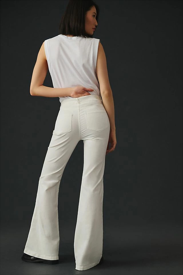 Top 10 ???? Paige Genevieve Mid-Rise Flare Corduroy Pants ECRU ???? 6 Top 10 ???? Paige Genevieve Mid-Rise Flare Corduroy Pants ECRU ???? - Image 4