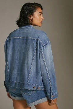 New ???? Pilcro Boyfriend Denim Jacket DENIM MEDIUM BLUE ???? -Beach Riot Shop unnamed file 163