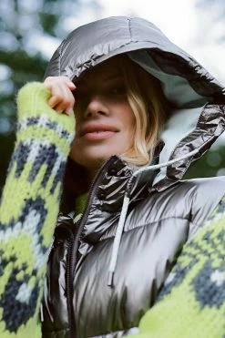 Discount ???? Pilcro Metallic Puffer Vest CARBON ????