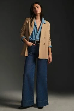 New ✔️ Maeve Double-Breasted Blazer WASHED BLACK ????