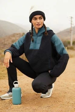 Top 10 ???? Free People Movement Lead The Pack Fleece Pullover BLACK ????