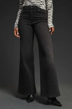 Alternative view of New ⌛ Good American Good Waist Palazzo ???? Jeans BLACK ????