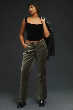 Cheapest ✔️ Pilcro Demilune Mid-Rise 33" Bootcut Velvet ???? Jeans GREY ❤️ -Beach Riot Shop unnamed file 1968