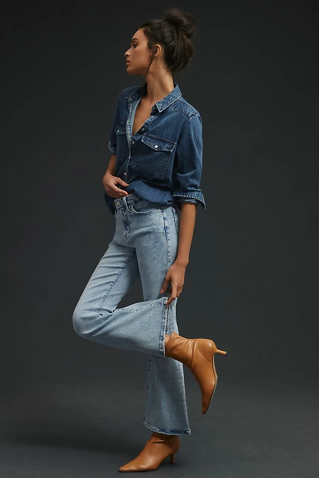 Good American Petite Flare Jeans New ❤️ Good American Petite Flare ???? Jeans DENIM LIGHT ???? -Beach Riot Shop unnamed file 2042