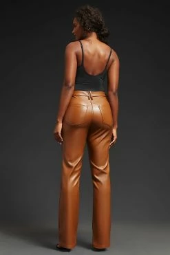 Best Sale ???? Good American Better Than Leather Good Icon Pants BURNT CARAMEL ✔️ -Beach Riot Shop unnamed file 2059