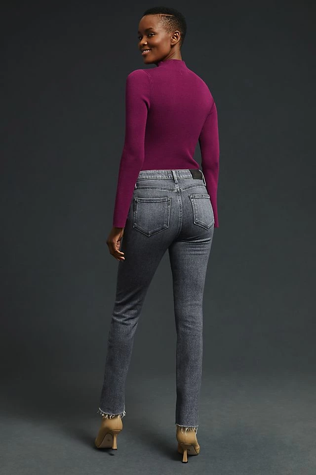 Top 10 ???? Paige Cindy High-Rise Straight ???? Jeans ASH BLACK ???? 8 Top 10 ???? Paige Cindy High-Rise Straight ???? Jeans ASH BLACK ???? - Image 6