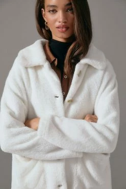 New ???? Sanctuary Faux Fur Cardigan Sweater IVORY ????