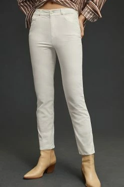 Discount ❤️ Paige Cindy Mid-Rise Slim Straight Corduroy ???? Jeans ECRU ???? -Beach Riot Shop unnamed file 2468