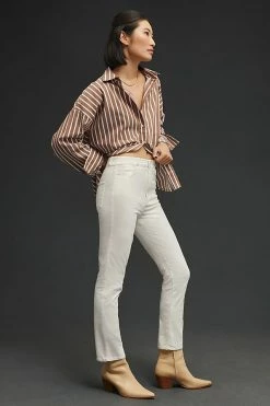 Discount ❤️ Paige Cindy Mid-Rise Slim Straight Corduroy ???? Jeans ECRU ???? -Beach Riot Shop unnamed file 2470