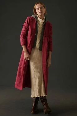 Outlet ✔️ Avec Les Filles Hooded Twill ???? Coat MEDIUM PINK ????