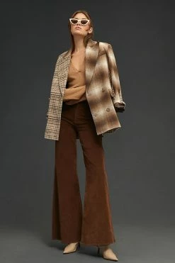 Best Sale ???? Frame Le Palazzo Wide-Leg Corduroy ???? Jeans DARK CHOCOLATE ✔️