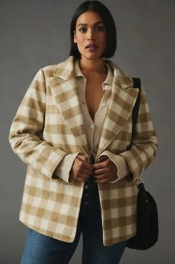 Best Sale ???? Hutch Plus Plaid Blazer IVORY ????
