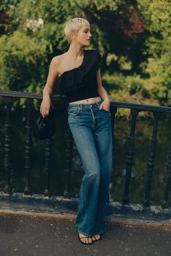 New ⭐ Citizens Of Humanity Annina High-Rise Wide-Leg ???? Jeans DENIM MEDIUM BLUE ????