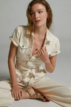 Coupon ⭐ Paige Anessa Puff-Sleeve Jumpsuit QUARTZ SAND ???? -Beach Riot Shop unnamed file 2756