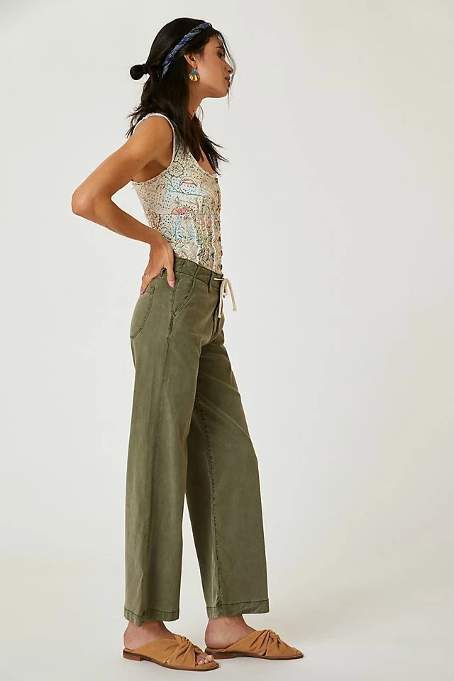 Coupon ???? Paige Carly High-Rise Cropped Wide-Leg ???? Jeans VINTAGE IVY GREEN ???? 5 Coupon ???? Paige Carly High-Rise Cropped Wide-Leg ???? Jeans VINTAGE IVY GREEN ???? - Image 3