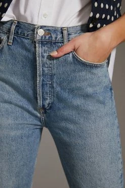 Deals ???? AGOLDE '90s Pinch-Waist Straight ???? Jeans DENIM MEDIUM BLUE ???? -Beach Riot Shop unnamed file 2891