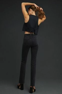 Discount ???? Favorite Daughter Valentina Tower Slim Straight ???? Jeans BLACK ❤️ -Beach Riot Shop unnamed file 2915