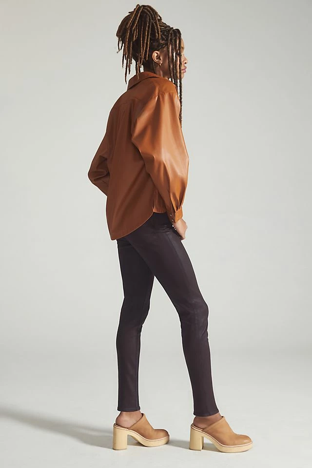 Budget ???? Paige Hoxton High-Rise ???? Coated Skinny ???? Jeans WINE ???? 5 Budget ???? Paige Hoxton High-Rise ???? Coated Skinny ???? Jeans WINE ???? - Image 3