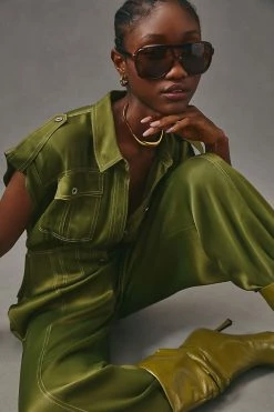 Best Pirce ???? By Anthropologie Open-Back Boiler Suit OLIVE ???? -Beach Riot Shop unnamed file 3263