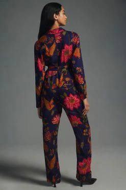 Best reviews of ???? Farm Rio Tie-Waist Jumpsuit BLUE MOTIF ???? -Beach Riot Shop unnamed file 3276