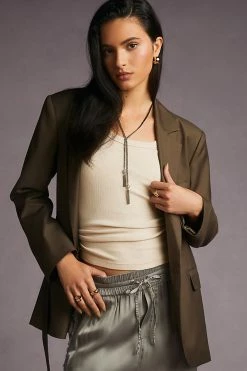 Flash Sale ✔️ Mare Mare X Anthropologie Tie Blazer MOSS ????