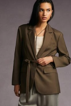 Flash Sale ✔️ Mare Mare X Anthropologie Tie Blazer MOSS ???? -Beach Riot Shop unnamed file 331