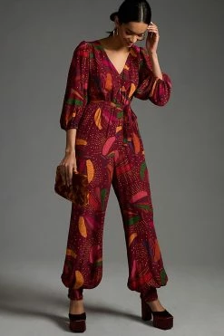 Wholesale ???? Farm Rio Wrap Jumpsuit RED ????