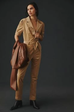 Buy ✨ Paige Mayslie Corduroy Jumpsuit TAN CORDUROY ✔️