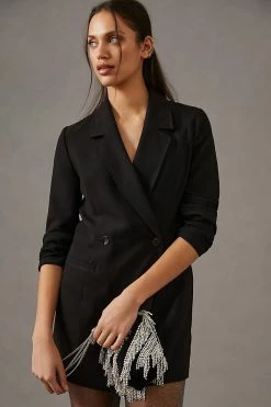 Discount ✨ By Anthropologie Blazer Romper BLACK ????