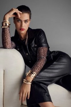 Cheap ???? Paige Anessa Faux Leather Jumpsuit BLACK ????