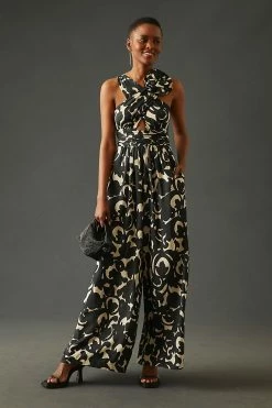 Buy ???? Hope For Flowers By Tracy Reese Cutout Jumpsuit BLACK & WHITE ????