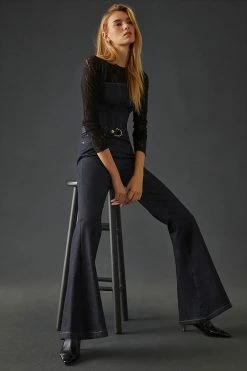 Cheapest ???? DL1961 Holloway Flare Jumpsuit INDIGO ???? COATED ????