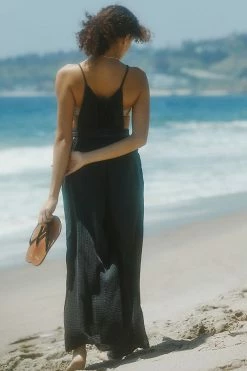 Discount 😍 By Anthropologie Tie-Front Cover-Up Jumpsuit BLACK 🔥 -Beach Riot Shop unnamed file 3433