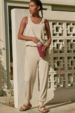 New ⌛ Sweaty Betty Gary Jumpsuit BEIGE ????