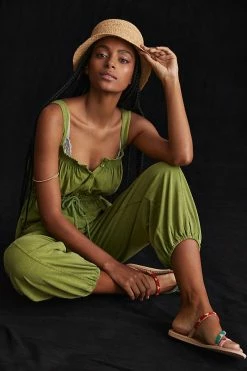 Hot Sale ???? Daily Practice By Anthropologie The Mayotte Jumpsuit MOSS ⌛