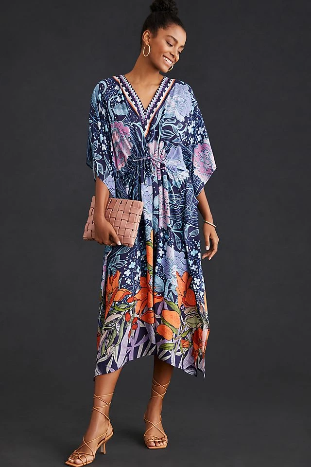 Bl-nk V-Neck Kaftan Best reviews of ???? Bl-nk V-Neck Kaftan BLUE MOTIF ???? -Beach Riot Shop unnamed file 3466