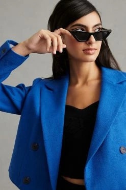 Budget ???? Maeve Cropped Double-Breasted Jacket WHITE ???? -Beach Riot Shop unnamed file 347