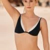 Best deal ???? LSPACE Finneas V-Neck ???? Bikini Top BLACK/CREAM ????